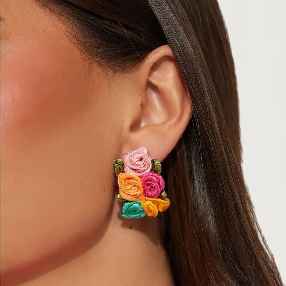 Bohemian flower earrings M273